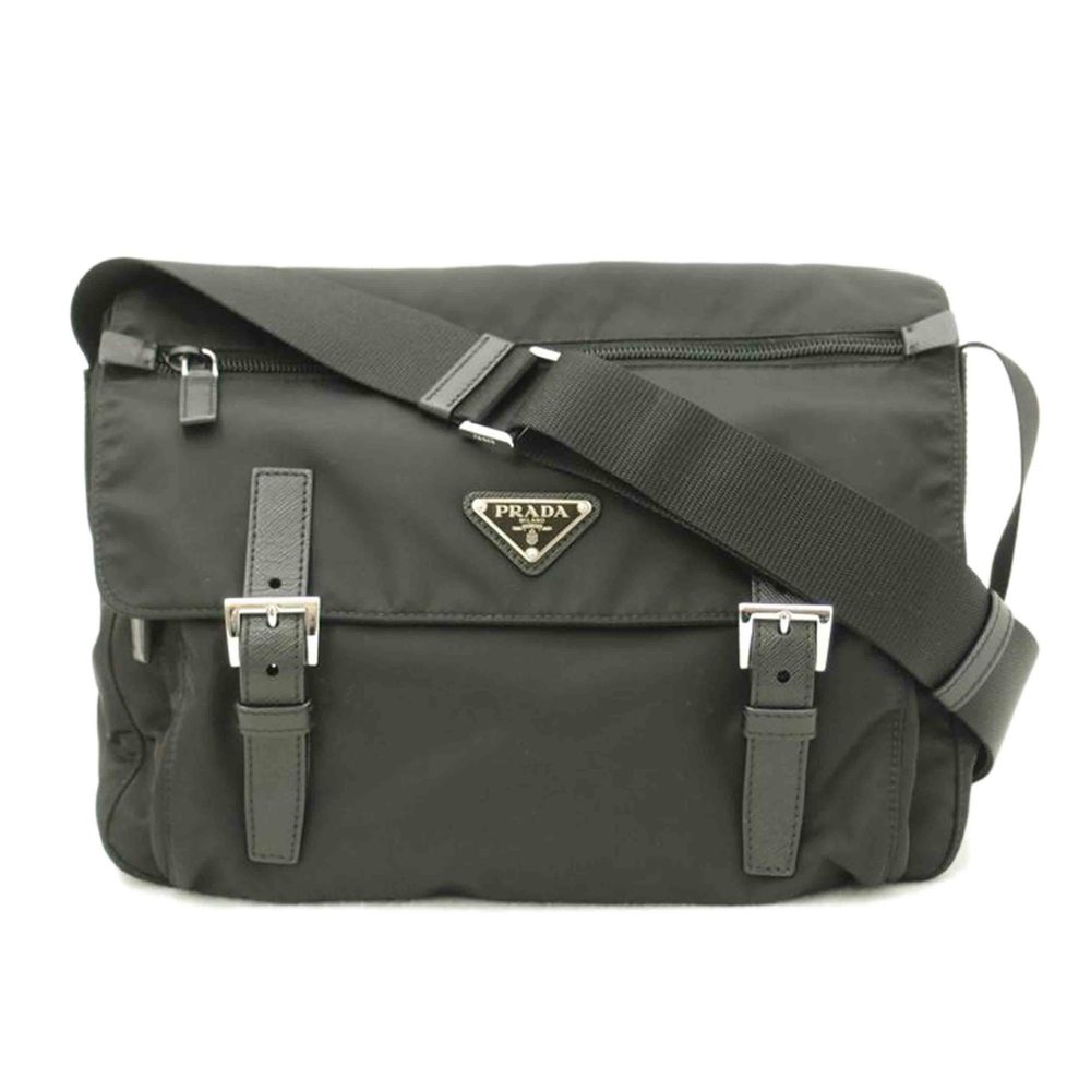 Prada Small Nylon Shoulder Bag Black